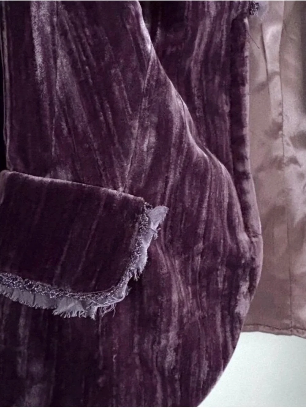 Alberto Makali Velvet Plum Blazer Jacket 6 Rayon Silk Y2K Renfair NWT Vintage